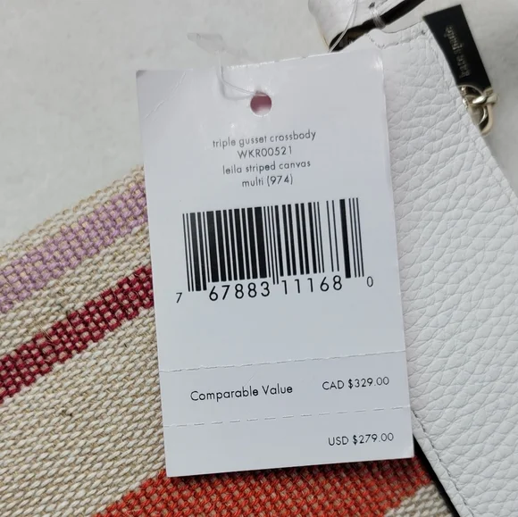 Kate Spade NY Leila Canvas Triple Gusset Crossbody - Picture 8 of 9